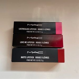 3 Different MAC Cosmetic Lipsticks